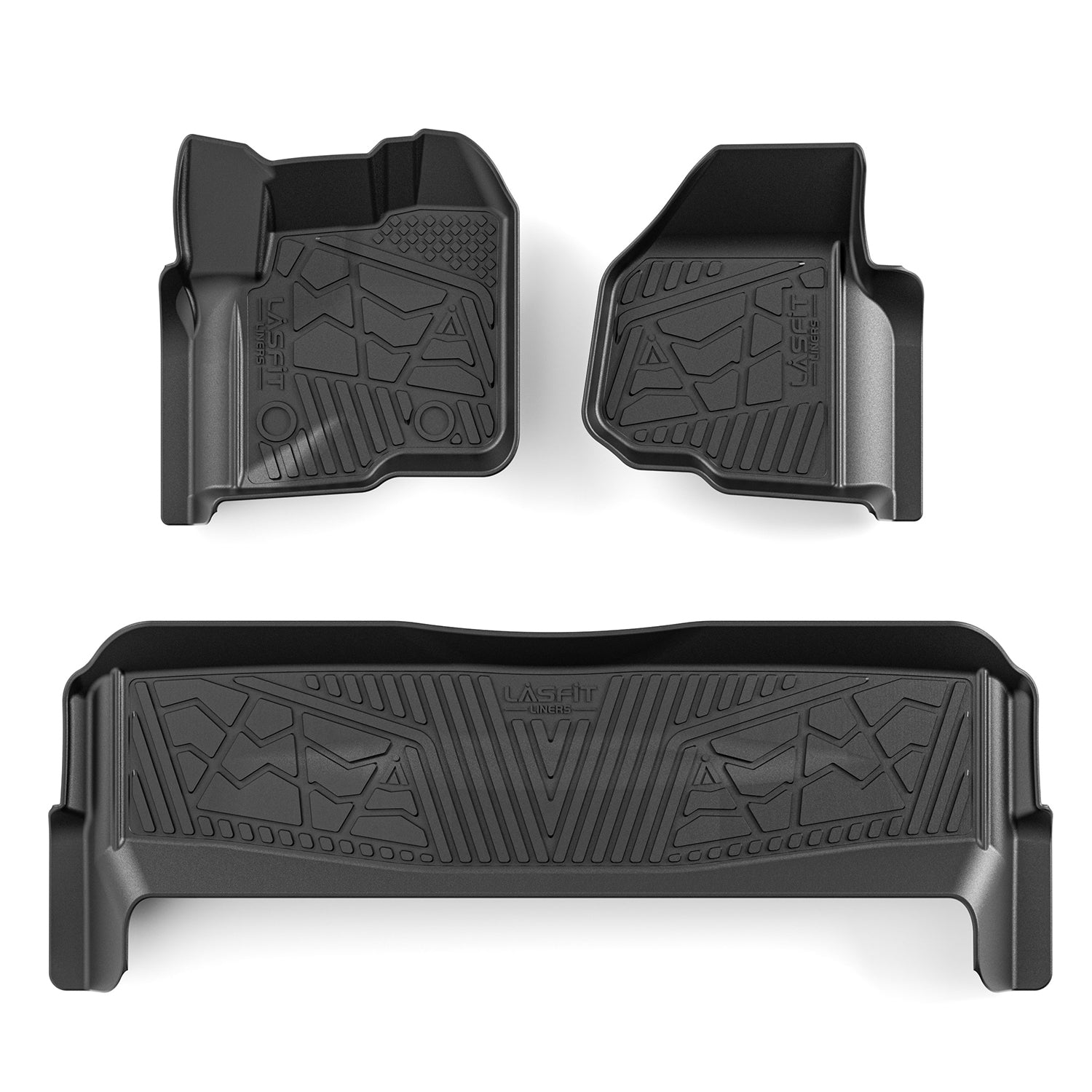 Fit for 2012-2016 Ford F-250 F-350 F-450 F-550 Super Duty TPE Floor Mats, Fit Crew Cab with Carpet Floor, without 4*4 Shifter