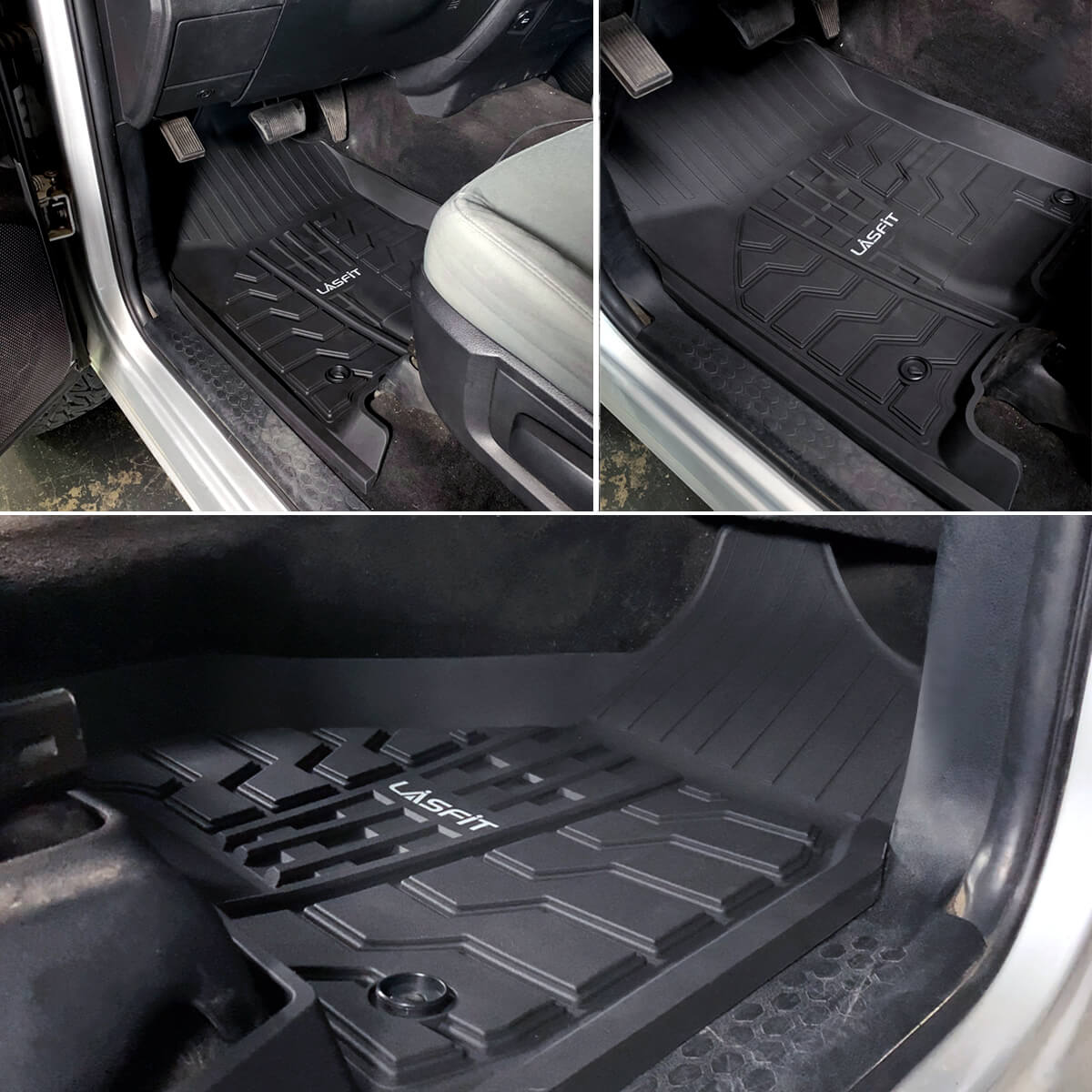 Fit for 2013-2018 Ram 1500 All-Weather 1st & 2nd row Floor Mats, Fit Carpet Floor Only - Image 4