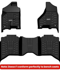 Fit for 2013-2018 Ram 1500 All-Weather 1st & 2nd row Floor Mats, Fit Carpet Floor Only