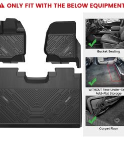 Fit for 2015-2026 Ford F-150 & 22-26 Lightning Models Floor Mats, Fit Carpet Floor & 1st Row Bucket Seat