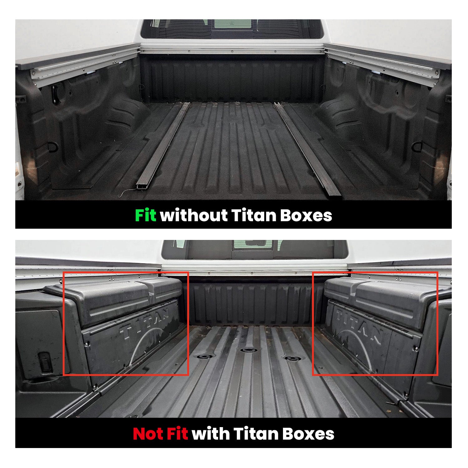 Fit for 2017-2024 Nissan Titan 67.0 inches Heavy Duty Truck Bed Mats, Not Fit Drop-in liners, Not Fit Equipped Truck bed storage - Image 2