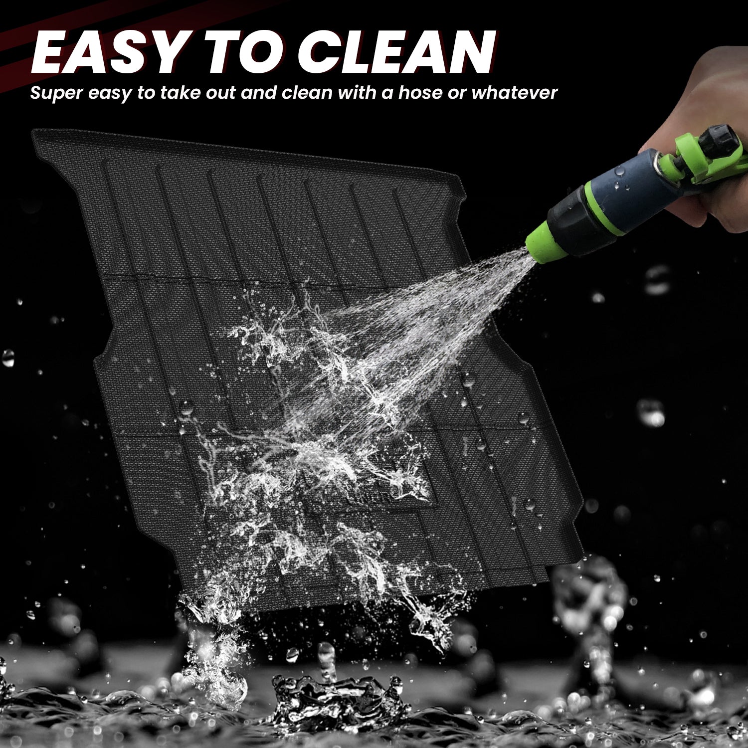 Fit for 2022-2026 Rivian R1T Heavy-Duty 4'6" Truck Bed Mat, Not Fit Drop-in liners - Image 5