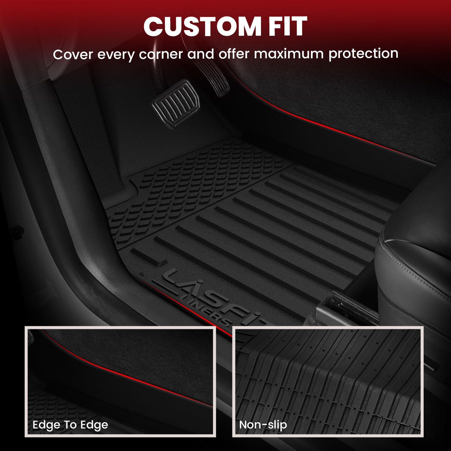 Fit for 2023-2026 Tesla Cybertruck Custom Floor Liners - Image 2