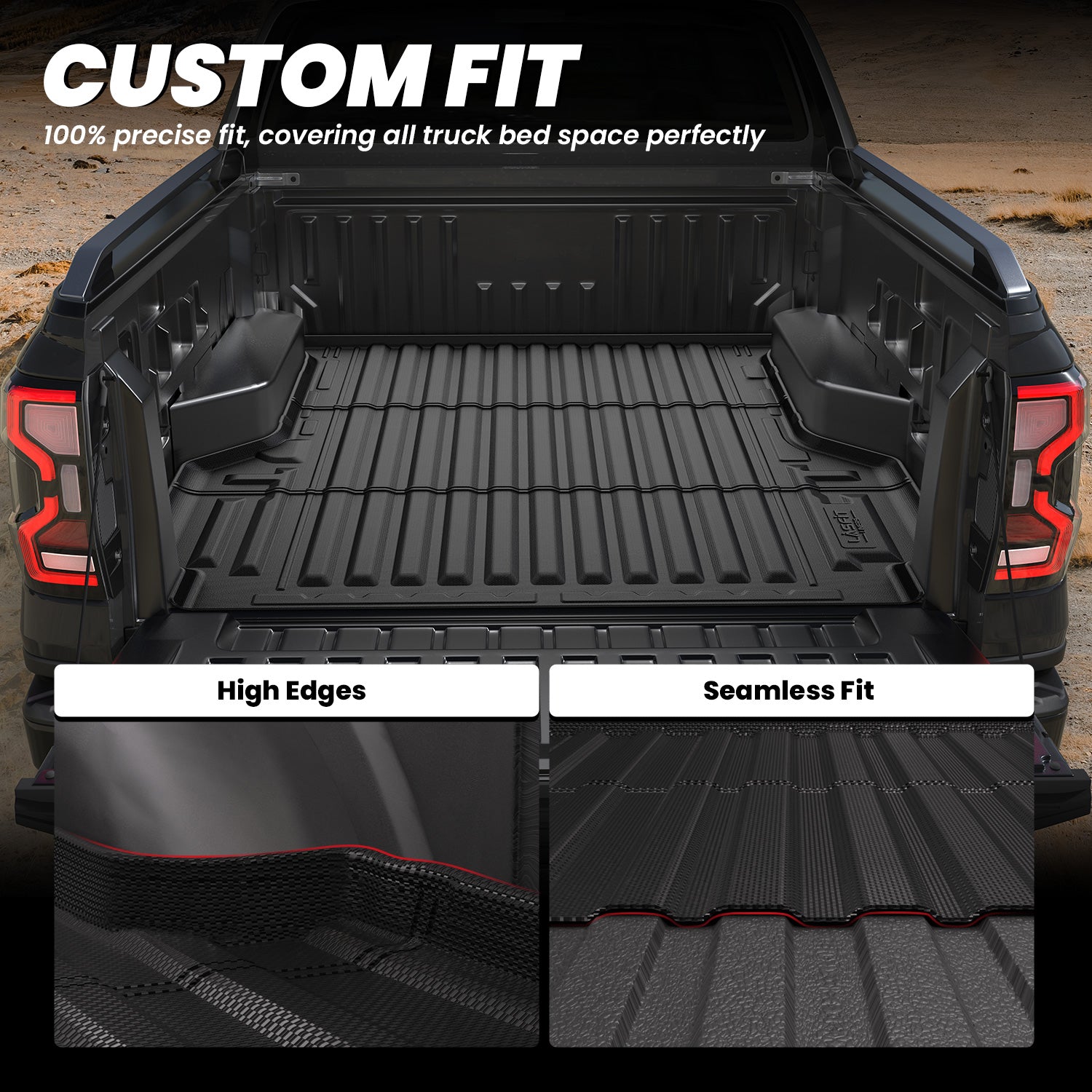 Fit for 2024-2026 Ford Ranger 5FT(59.6") Heavy Duty Truck Bed Mat or Tailgate Mat, Not Fit Drop-in liners - Image 3