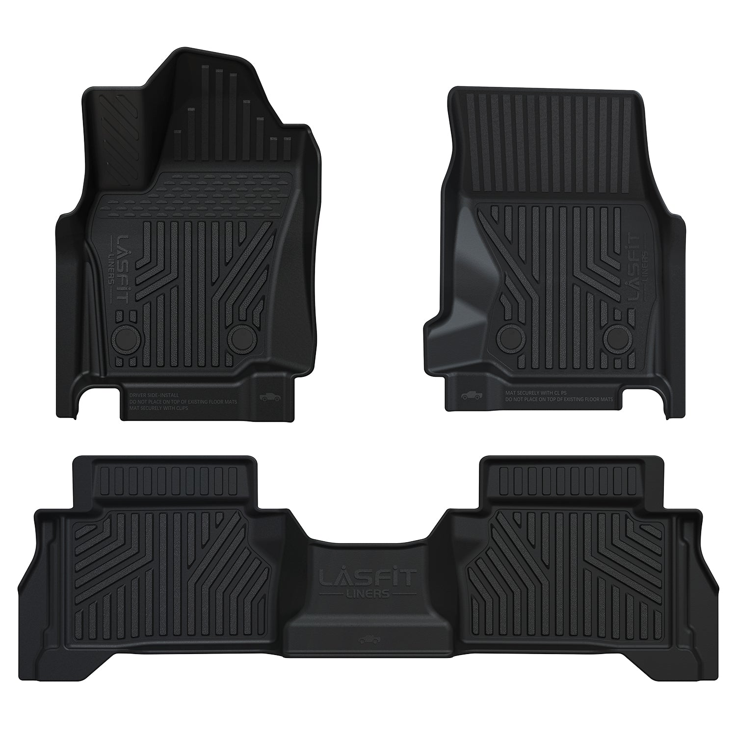 Fit for 2024-2026 Toyota Tacoma All-Weather Floor Mats, Fit Double Cab Only