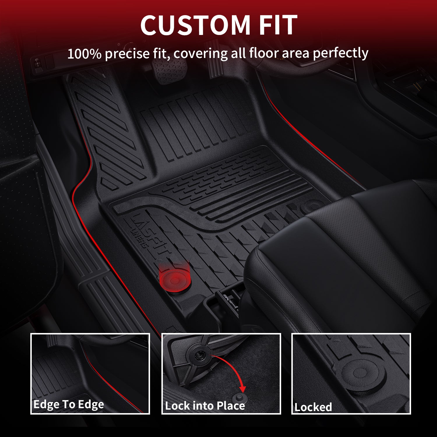 Fit for 2025-2026 Ram 1500 All-weather Floor Mats With Bucket Seating Only - Image 5