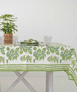 Pom Bells Green Tablecloth