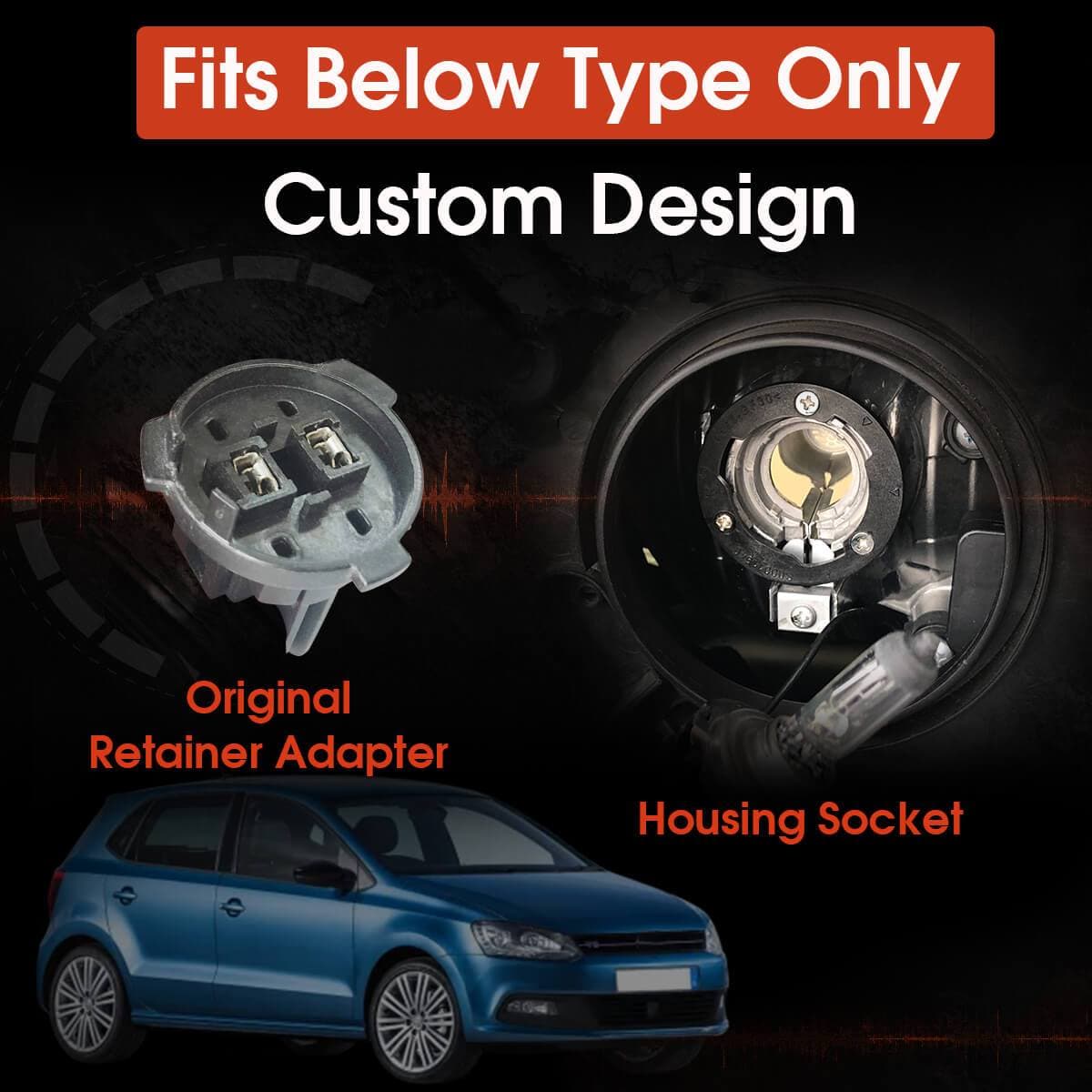 Custom H7 LED Bulbs Fit for Volkswagen Polo MK5 Touran Plug and Play Pro-VW8 | 2 Bulbs - Image 3