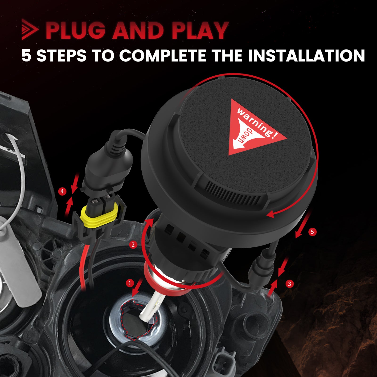 Fit for 2017-2022 Jeep Grand Cherokee Custom H11 LED Low Beam Bulbs with Dust Cover | Pro-DC Series - Image 3