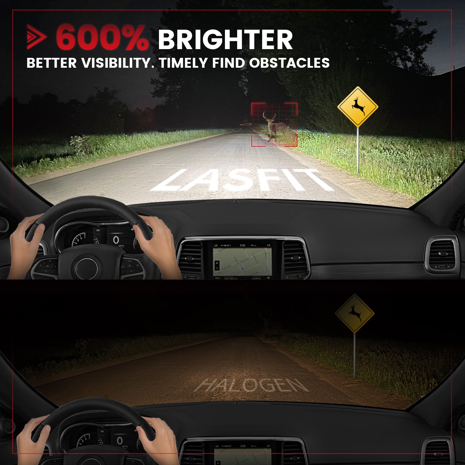 Fit for 2017-2022 Jeep Grand Cherokee Custom H11 LED Low Beam Bulbs with Dust Cover | Pro-DC Series - Image 4