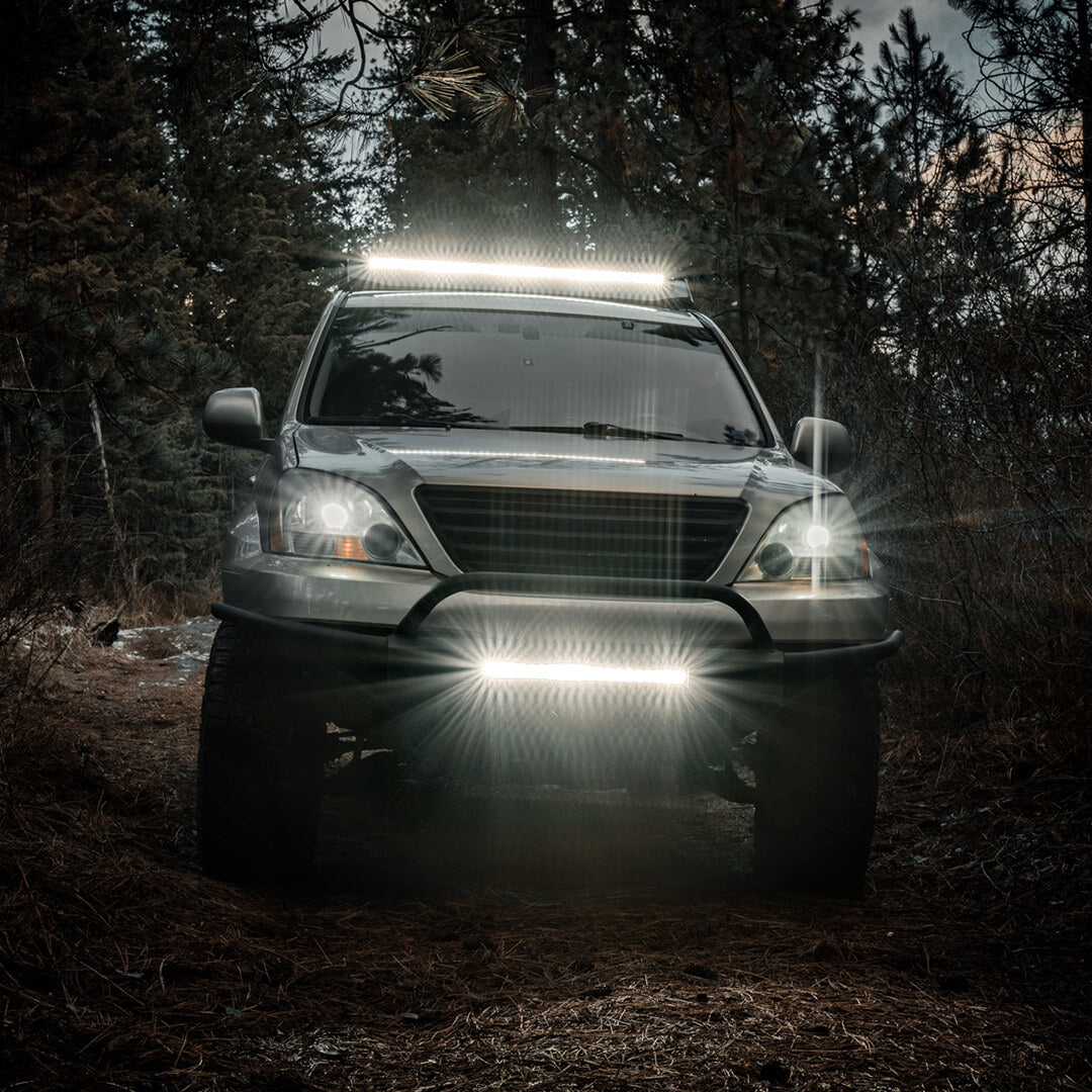LASFIT Off-Road LED Light Bars 12 22 32 42 52 Inch Spot Flood Combo Single Row - White - Image 3
