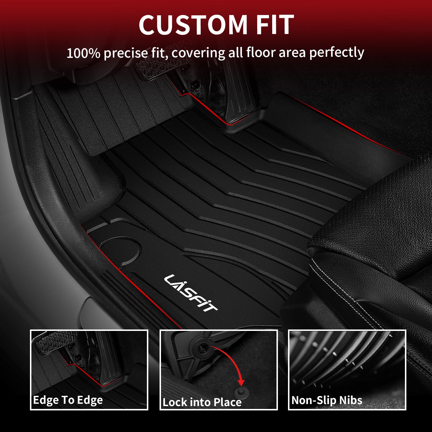 Fit for 2015-2021 Mercedes-Benz C-Class Floor Mats, Fit Sedan ONLY - Image 3