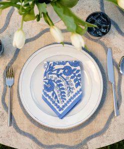 Cactus Flower Blue Napkin | Set of 4