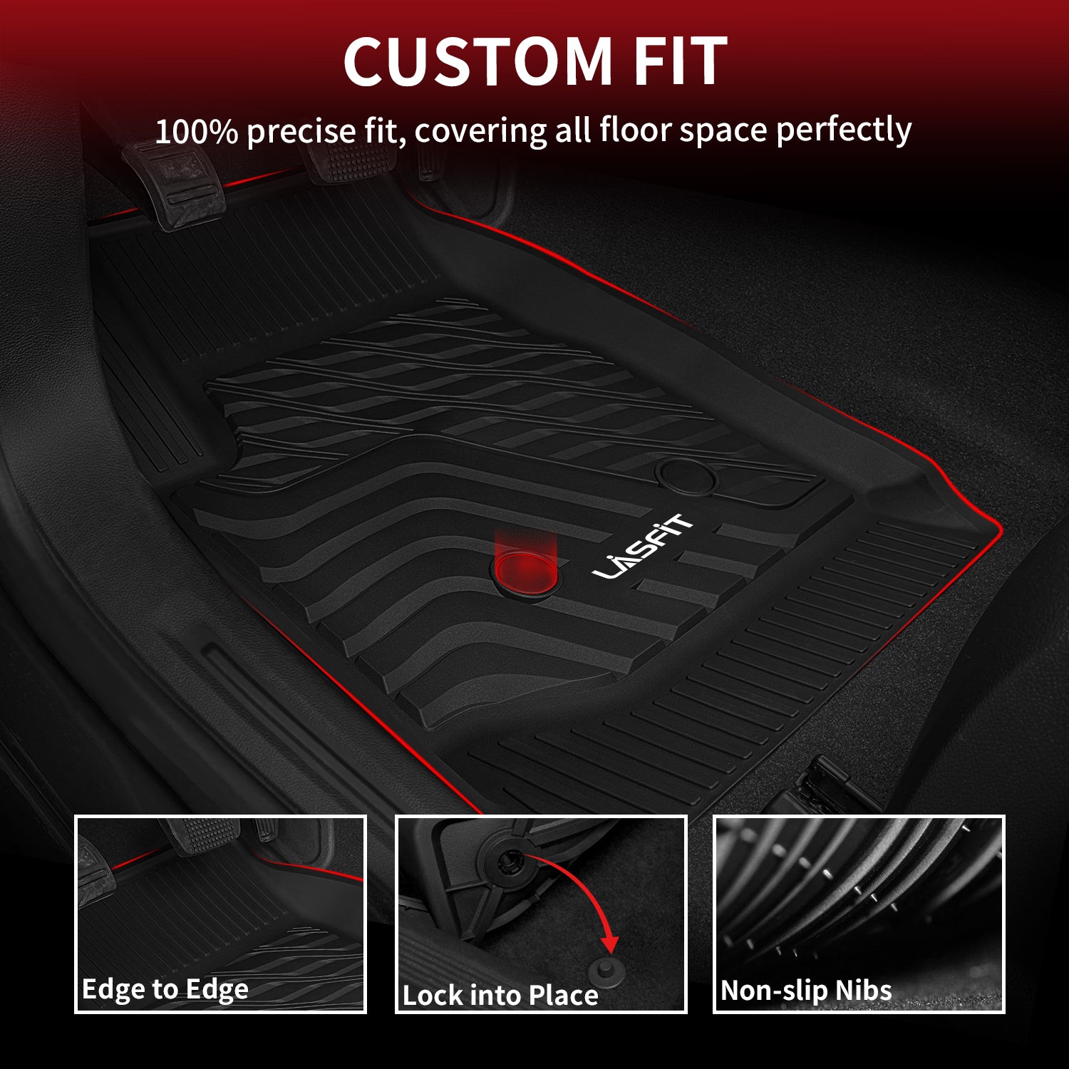 Fit for 2015-2022 Chevrolet Colorado Floor Mats, Fit Carpet Floor Only - Image 4