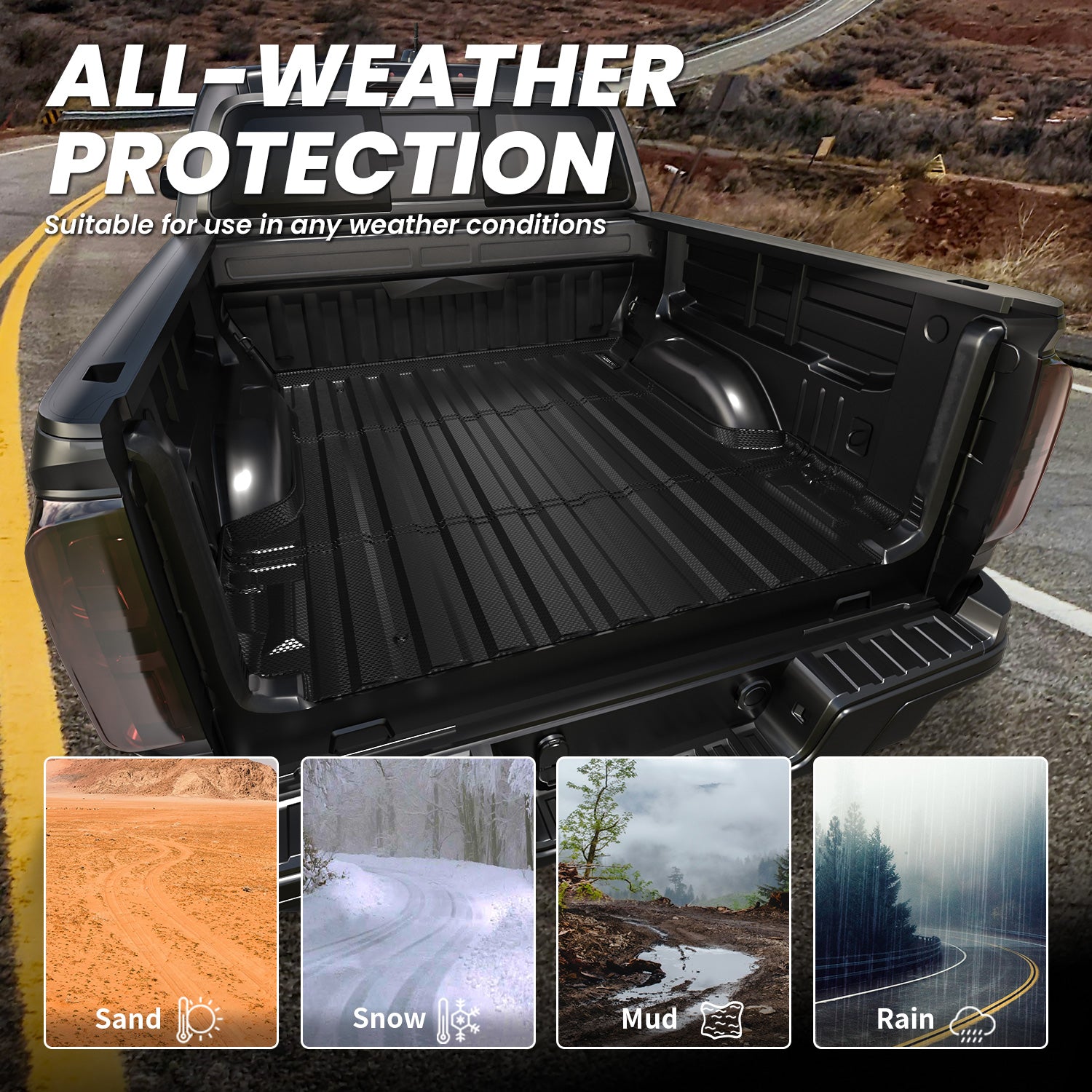 Fit for 2015-2022 Chevrolet Colorado 5.1FT Short Bed Mat or Tailgate Mat - Image 5