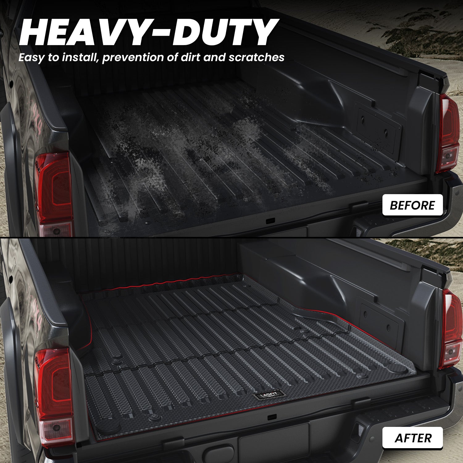 Fit for 2005-2023 Toyota Tacoma 5FT or 6FT Heavy Duty Custom Bed Mat or Tailgate Mat - Image 4