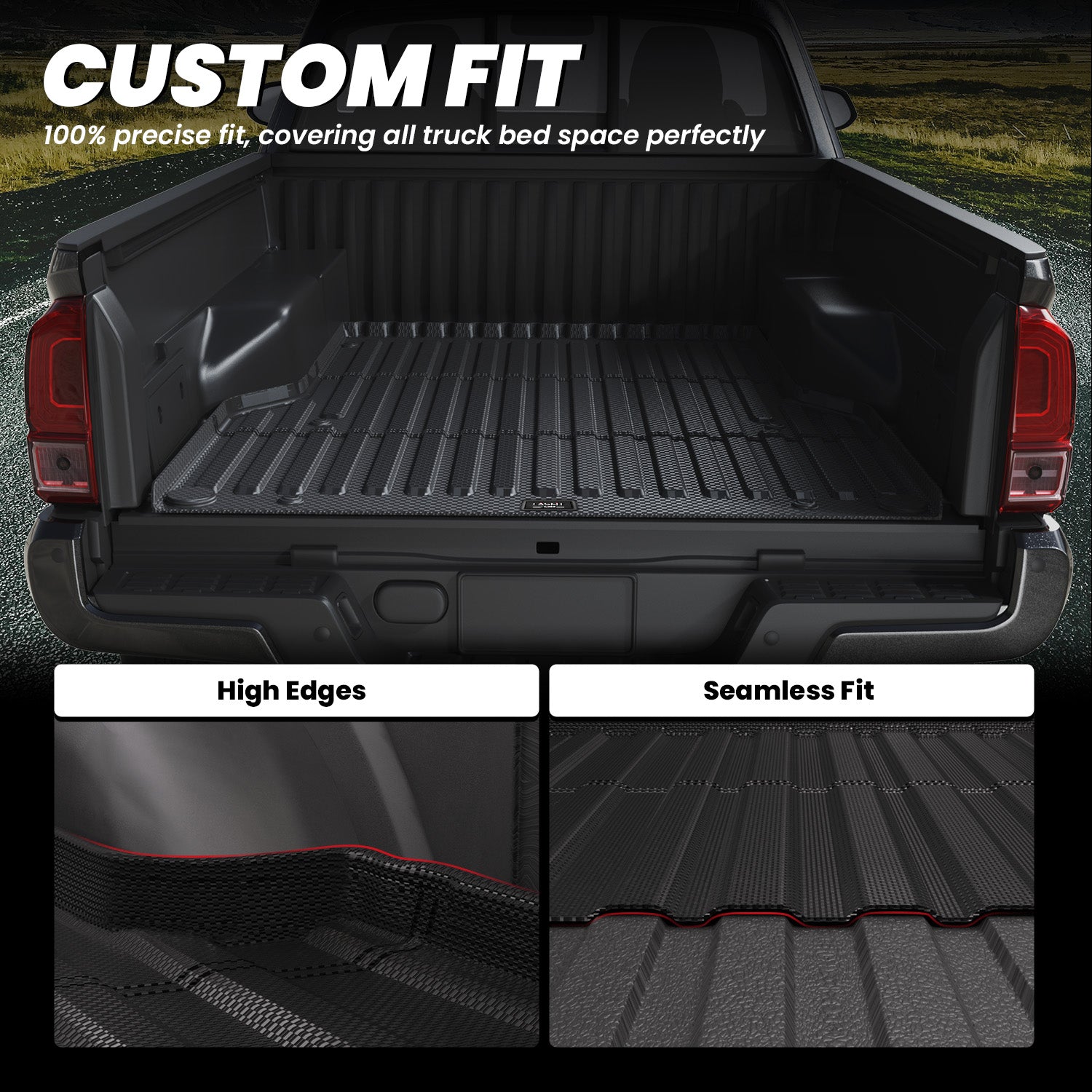 Fit for 2005-2023 Toyota Tacoma 5FT or 6FT Heavy Duty Custom Bed Mat or Tailgate Mat - Image 2