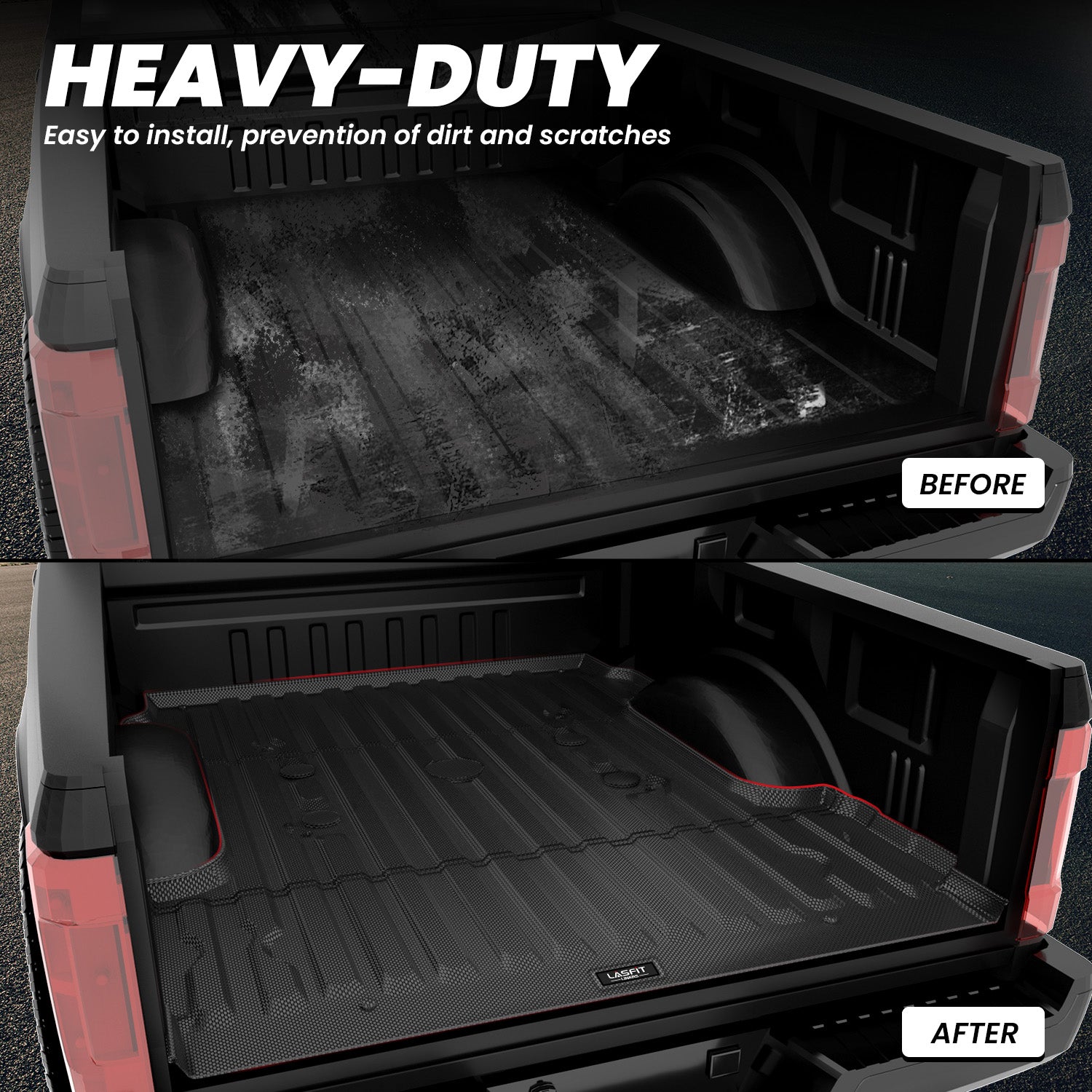 Fit for 2017-2026 Ford F-250 F-350 F-450 F-550 Super Duty Bed Mat or Tailgate Mat, Not Fit Drop-in liners - Image 4