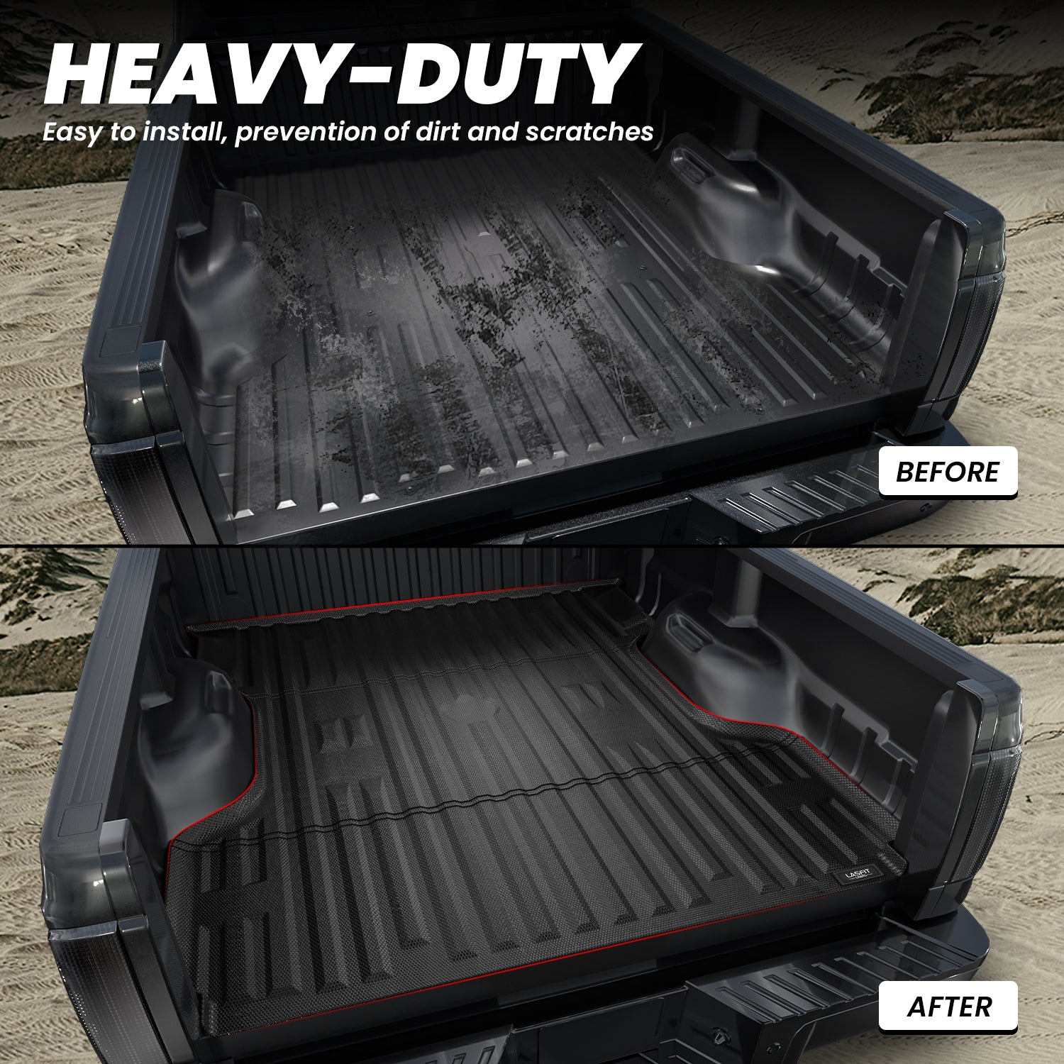 Fit for 2009-2016 Ford F-250 F-350 F-450 6.75FT(81") Heavy Duty Truck Bed Mat, Not Fit Drop-in liners - Image 5