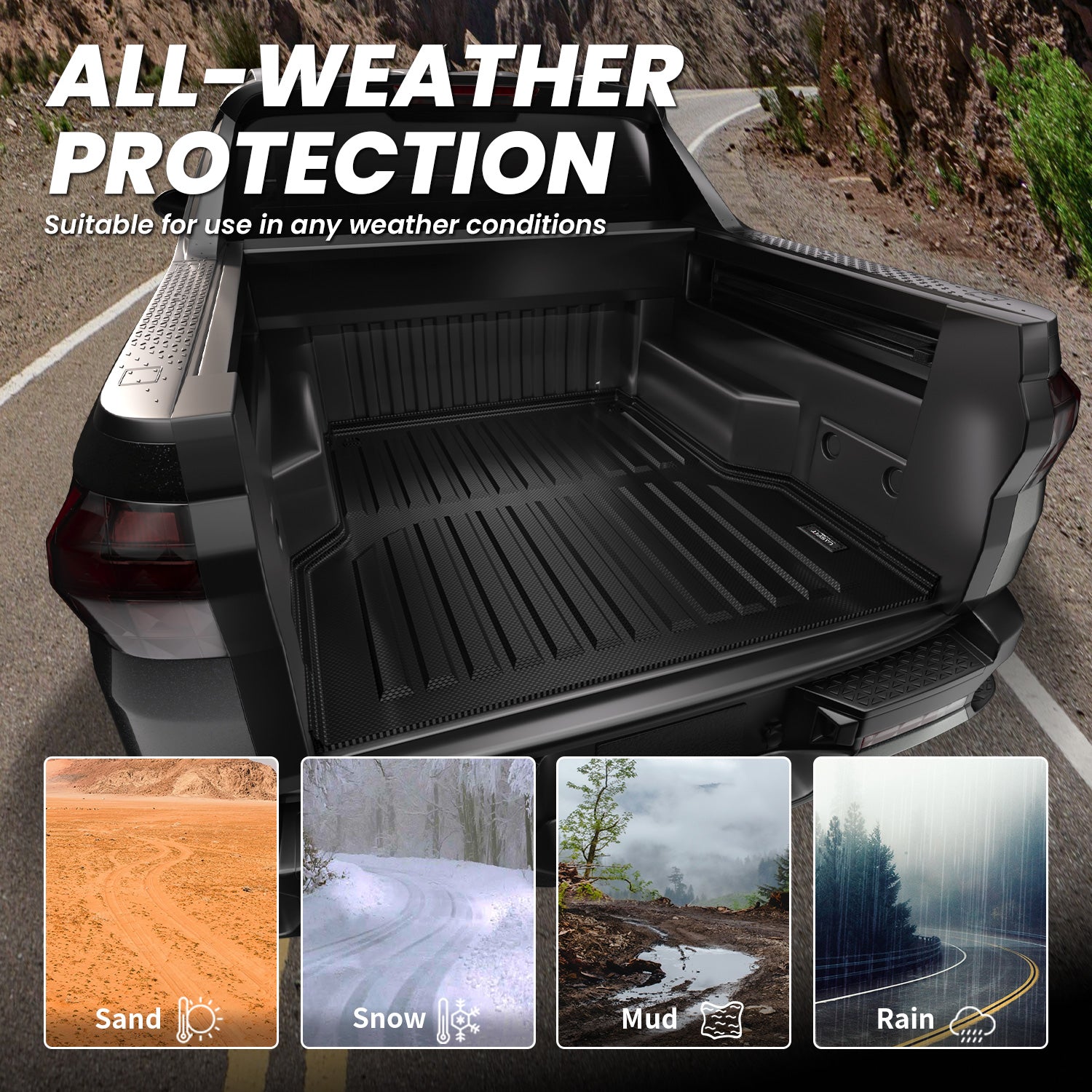 Fit for 2022-2026 Hyundai Santa Cruz 4.3FT(52.1" ) Heavy Duty Custom Bed Mat - Image 4