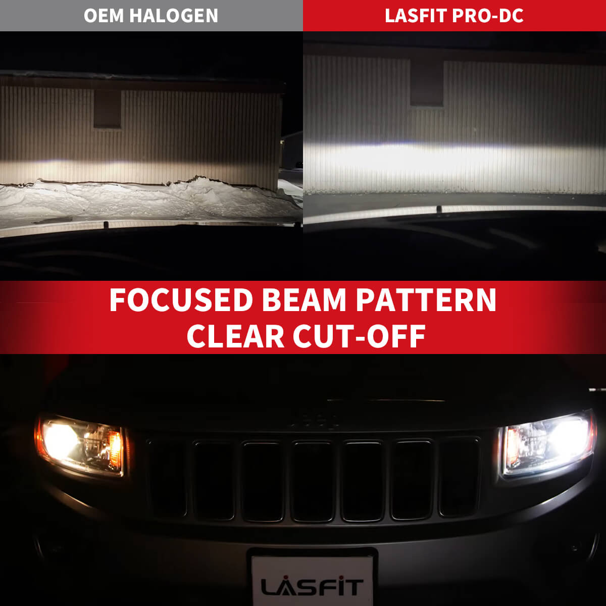 Fit for 2017-2022 Jeep Grand Cherokee Custom H11 LED Low Beam Bulbs with Dust Cover | Pro-DC Series - Image 2