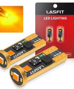 168 194 2825 T10 CANBUS Error Free LED Side Marker Lights Dome Map Bulbs | Amber, 2 Bulbs