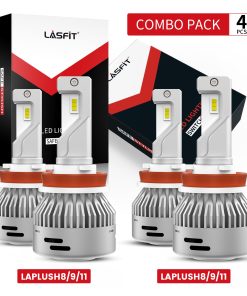 60W H8 H9 H11 LA Plus Series Combo Pack | 6,000LM 6000K LED Bulbs