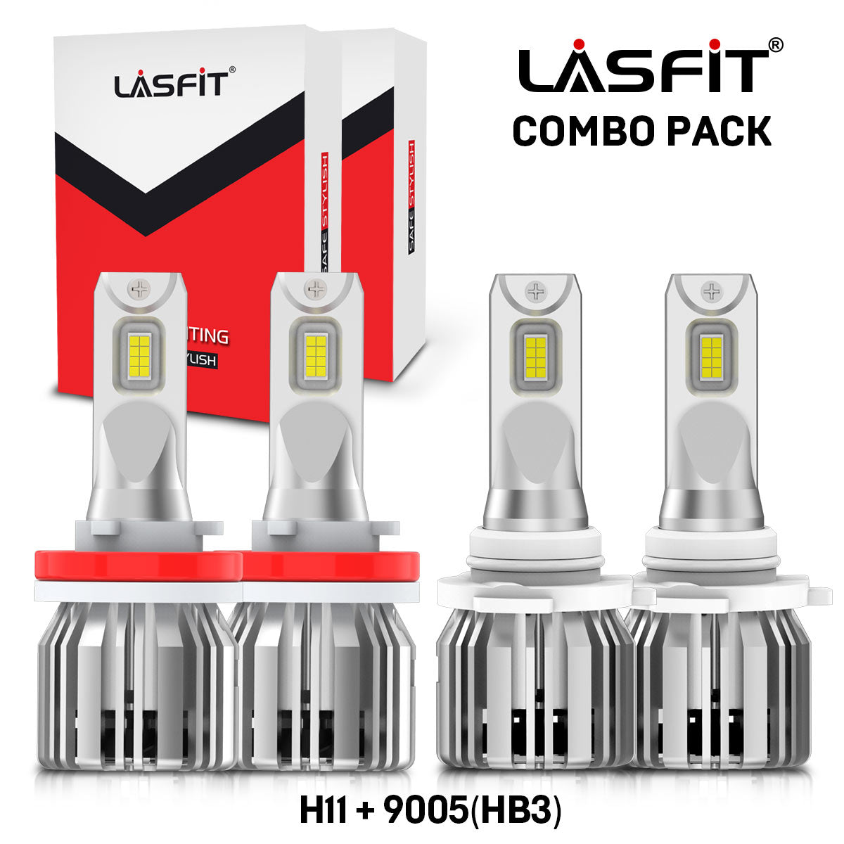 50W H11 9005 LC Plus Series Combo Pack | 5,000LM 6000K LED Bulbs