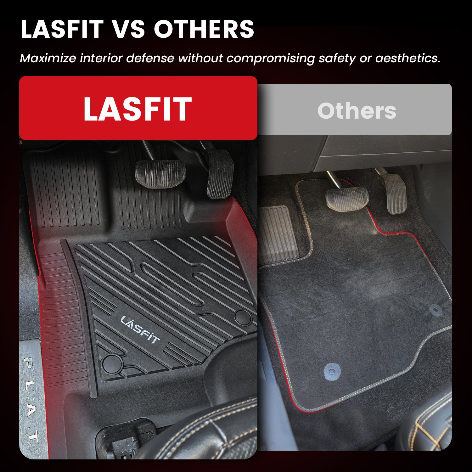 Fit for 2015-2026 Ford F-150 & 22-26 Lightning Models Floor Mats, Fit Carpet Floor & 1st Row Bucket Seat - Image 2