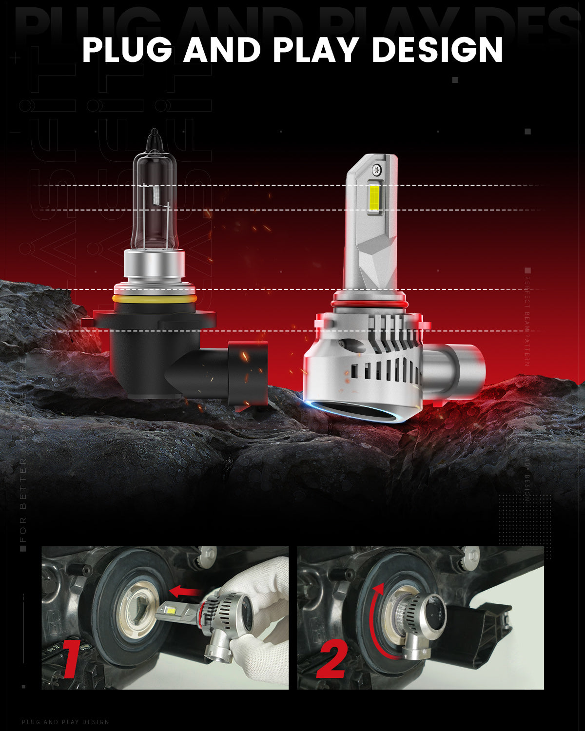 100W 9005 HB3 LA Air Series | 10,000LM 6000K LED Bulbs - Image 4