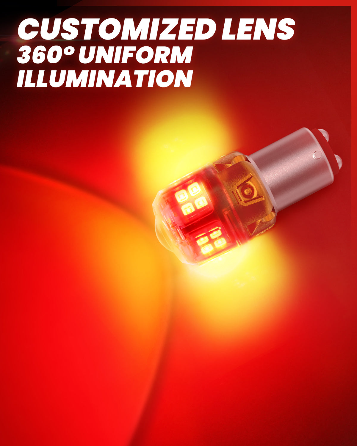1157 2057 2357 7528 LED Brake Tail Stop Parking Light Bulb | Brilliant Red (Don't Work for Trucks), 2 Bulbs | Upgraded L2 Series - Image 4