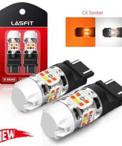 3157 4157 LED Front Turn Signal Bulbs CanBus-Ready Switchback CK Socket | T3 Series