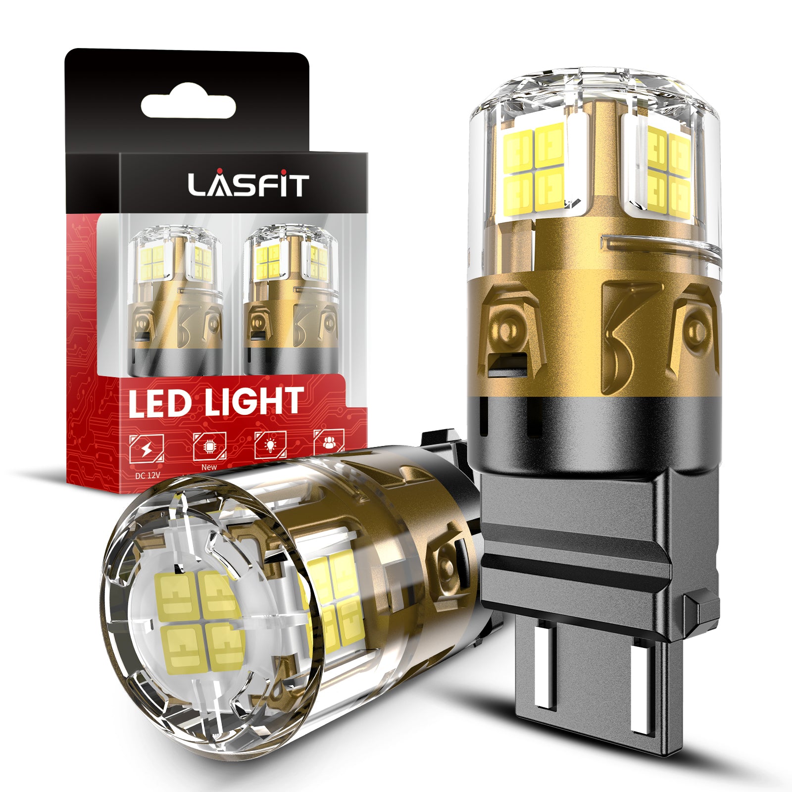 3157 3156 3057 4157 LED Reverse Backup Light Bulb | Xenon White,2 Bulbs | Upgraded L2 Series