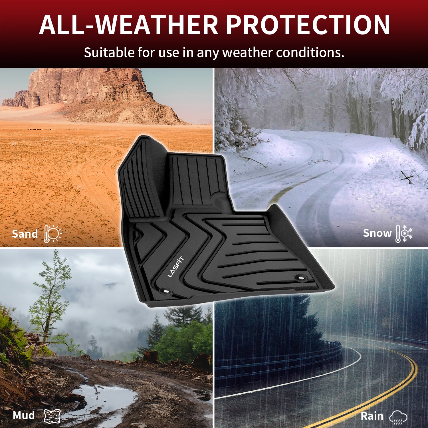 Fit for 2016-2022 Lexus RX350 RX450h Floor Mats or Cargo Mats, Don't Fit 2018-2022 RX L Models - Image 5