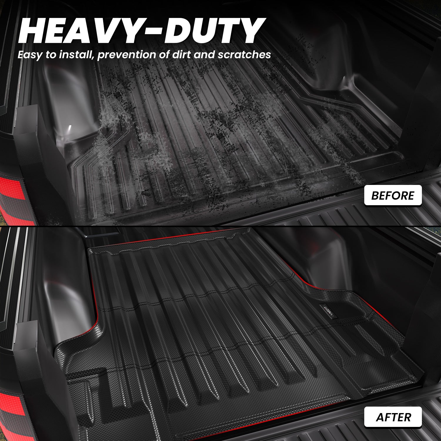 Fit for 2022-2026 Nissan Frontier Heavy Duty Custom Truck Bed Mat or Tailgate Mat, Not Fit Drop-in liners - Image 5