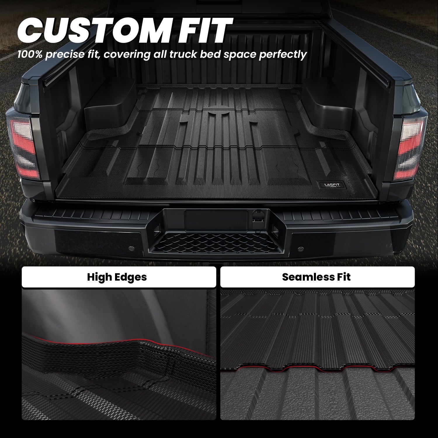 Fit for 2017-2024 Nissan Titan 67.0 inches Heavy Duty Truck Bed Mats, Not Fit Drop-in liners, Not Fit Equipped Truck bed storage - Image 4