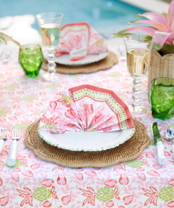 Pineapple Party Pink & Green Napkin | Set of 4