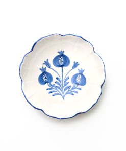 Pomegranate Trio Sketch Cobalt Blue Small Snacking Bowl | Set of 4