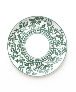 Pomegranate Scroll Forest Green Dinner Plate Set of 2