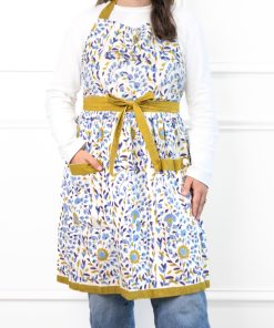 Starflower Blue & Ochre Apron