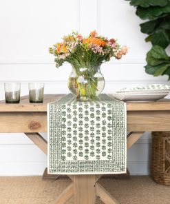 Elise Green Table Runner