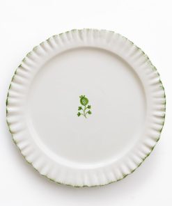 Ruffled Green Dinner Plate | Set of 2