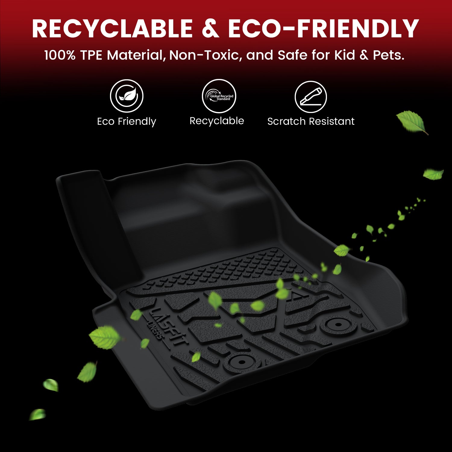 Fit for 2012-2016 Ford F-250 F-350 F-450 F-550 Super Duty TPE Floor Mats, Fit Crew Cab with Carpet Floor, without 4*4 Shifter - Image 5