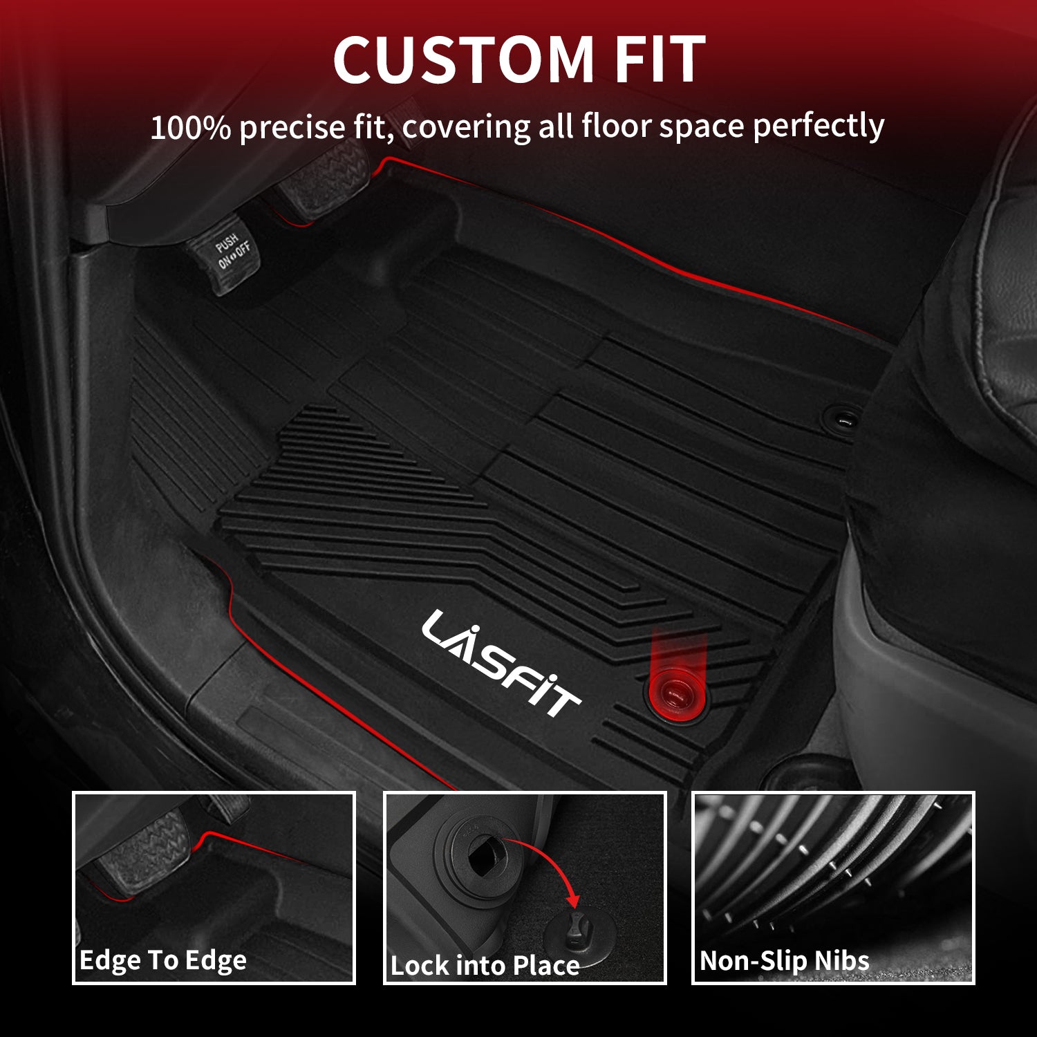 Fit for 2014-2021 Toyota Tundra Floor Mats 1st & 2nd Row Seat - Image 3