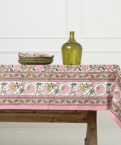 Bohemian Floral Moss & Mauve Tablecloth