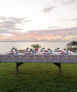 Emma Red & Blue Tablecloth
