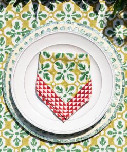 Fleur de Lis Geo Saffron Napkin | Set of 4