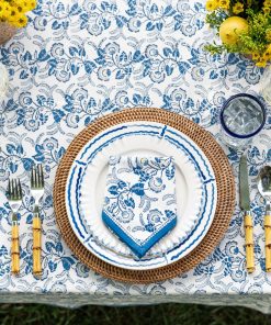 Gardenia Vine Azure Napkin | Set of 4