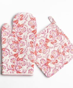 Gardenia Vine Berry Oven Mitt Set