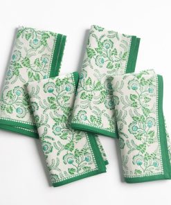Gardenia Vine Emerald Napkin | Set of 4